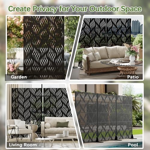 cofar metal privacy screen outdoor 72" h×44" w, package contents