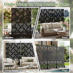 cofar metal privacy screen outdoor 72" h×44" w, package contents