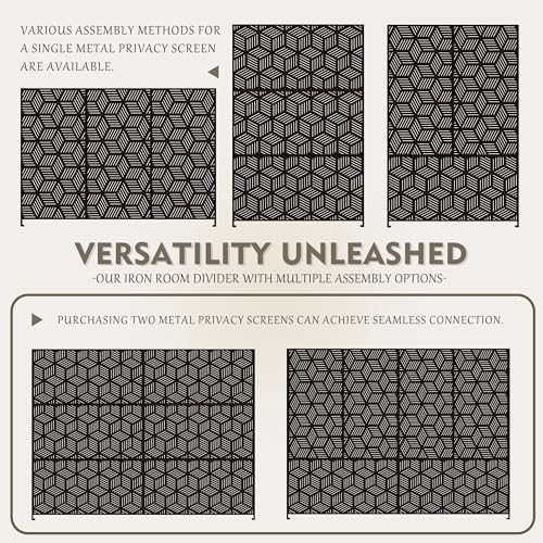 kozyard metal privacy screen 74" h x 47.2", package contents