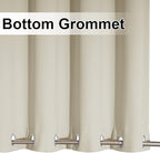 NICETOWN Outdoor Curtain for Patio Waterproof, Sun Blocking Rustproof Grommet Top and Bottom Windproof, Durable Windproof Sun/Rain Blocking for Pergola/Porch, W52 x L108, Sold by Single, Beige