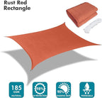 KANAGAWA 7'X7' Rust Red Custom Size Sun Shade Sail Square UV Block Canopy Cover for Patio Backyard Lawn Garden Outdoor (Customized Available)