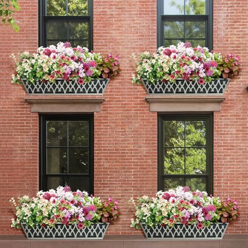24 inch window boxes planters railing planter box on a desk or shelf