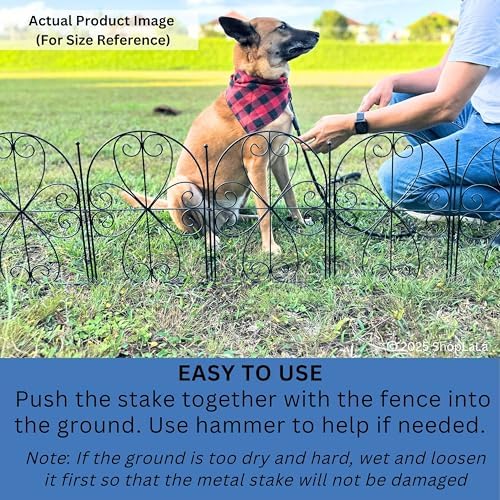 shoplala garden fence (20 panels) 12.5inx16.5in decorative metal, package contents