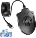 Bird Bath Heater for Outdoors in Winter, 100W Birdbath Water Heater Submersible for Winter Full-Covered Aluminum, Heated Bird Bath Deicer Thermostatic Control for Yard Patio Small Pond(Black)