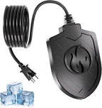 Bird Bath Heater for Outdoors in Winter, 100W Birdbath Water Heater Submersible for Winter Full-Covered Aluminum, Heated Bird Bath Deicer Thermostatic Control for Yard Patio Small Pond(Black)