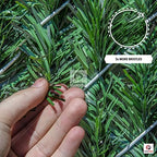 privacy fence screen 6'x10' hedge slats for chain, front angle view