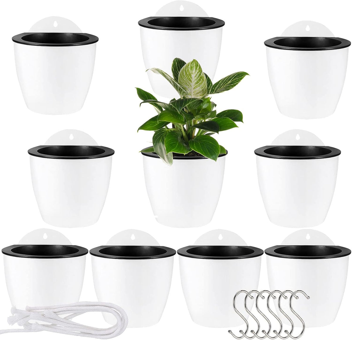 mouyat 10 pcs 7 inch plastic wall mounted, main product view