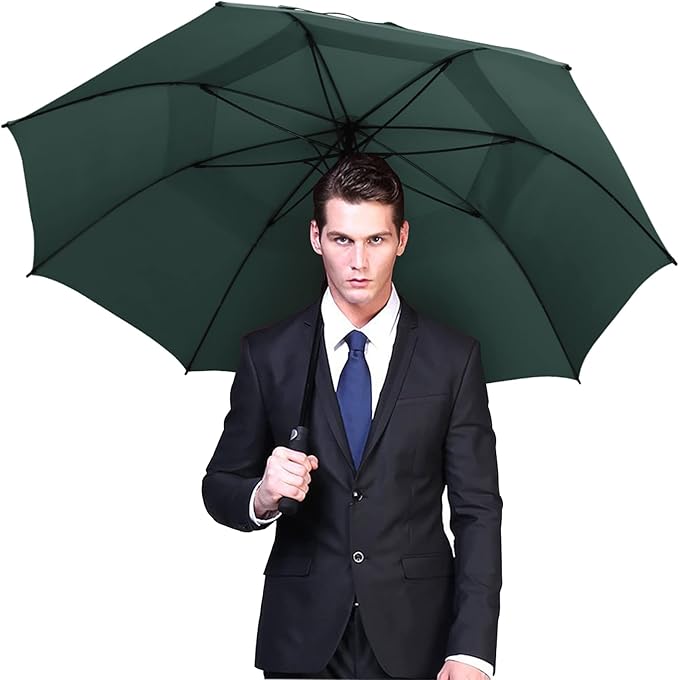 G4Free 47/54/62/68/72 Inch Automatic Open Golf Umbrella Oversize Extra Large Double Canopy Vented Windproof Waterproof Stick Umbrellas