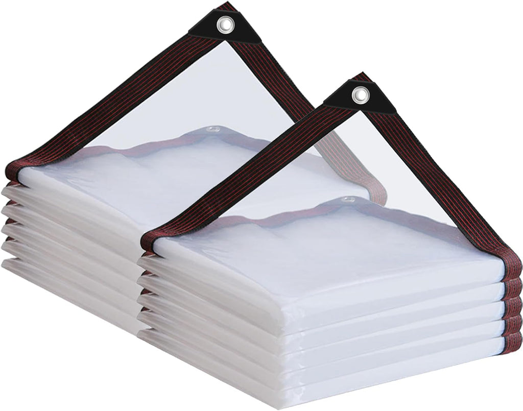 clear waterproof tarp heavy duty 7x12ft-2p,90% transparent vinyl, main product view
