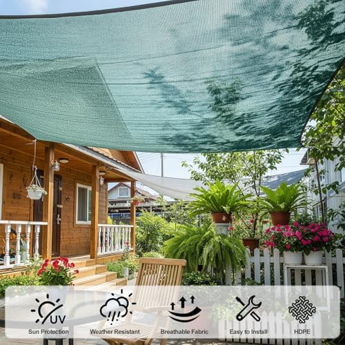 sunny guard sun shade cloth, 20 x 20 shown in use