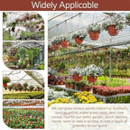 auear, 50 pack plastic hanging plant pots containers showing dimensions