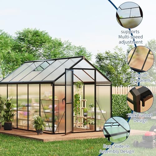 garvee 6 x 10 ft greenhouse, greenhouses for, close-up detail