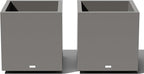 Veradek Block Series Cube Plastic Planter - Large Square Planter for Indoor or Outdoor Patio/Garden | Durable All-Weather Use with Drainage Holes | Modern Décor for Tall Plants, Trees, Flowers