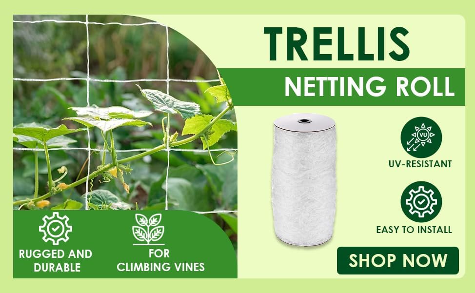 oldmacdonald heavy duty polyester trellis netting bulk roll, package contents