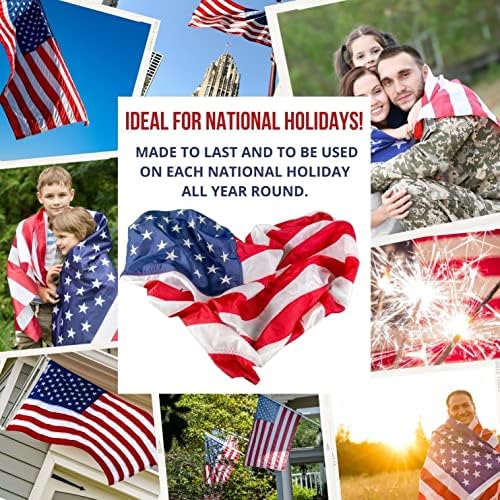 american flag - heavy-duty us flag - embroidered, front angle view