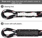 1Pcs 59" Tree Swing Ropes Hanging Swing Strap for Hammock Black | 2500LBs Capacity Hanging Swing Rope with Hook Hammock Chair Strap for Hanging Swing Chair, Tree Branch, Tree Swing Seat