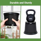 GREANER Nursery Pots, 1 Gallon Durable Flower Pots with Drainage Holes, Plant Containers for Flower, Seed, Tree, Tomato-Black (15PCS)