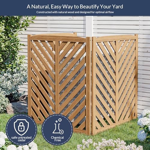 belleze privacy fence panels for outside, wooden air shown in use