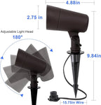 3CCT LED Landscape Lights with Connectors, 12V Low Voltage, 3000K/4000K/5000K Selectable, 3W, 200LM, Outdoor Waterproof Garden Pathway Lights Wall Tree Flag Spotlights with Spike Stand, 8 Pack