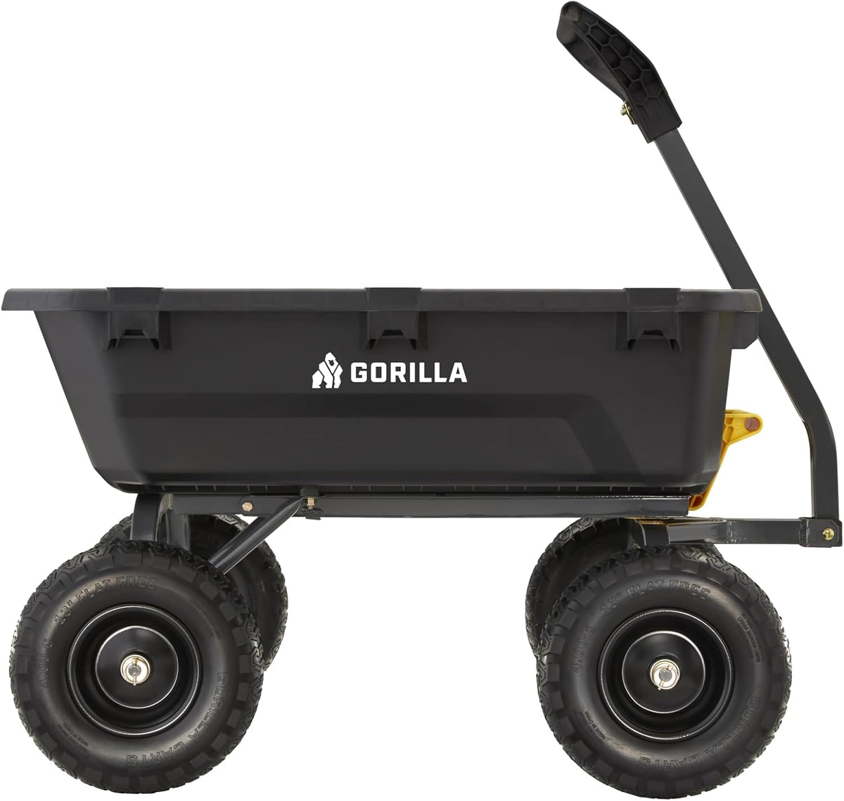 gorilla carts dump garden cart, 7 cu ft,1200, front angle view