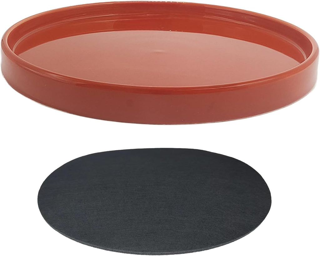 yukfona ceramic plant saucer tray 10 inch red, main product view