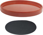 yukfona ceramic plant saucer tray 10 inch red, main product view