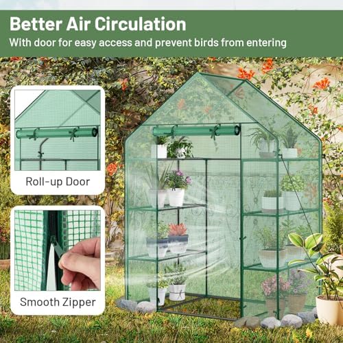 happygrill greenhouses for outdoors,potable greenhouse with pe cover, close-up detail