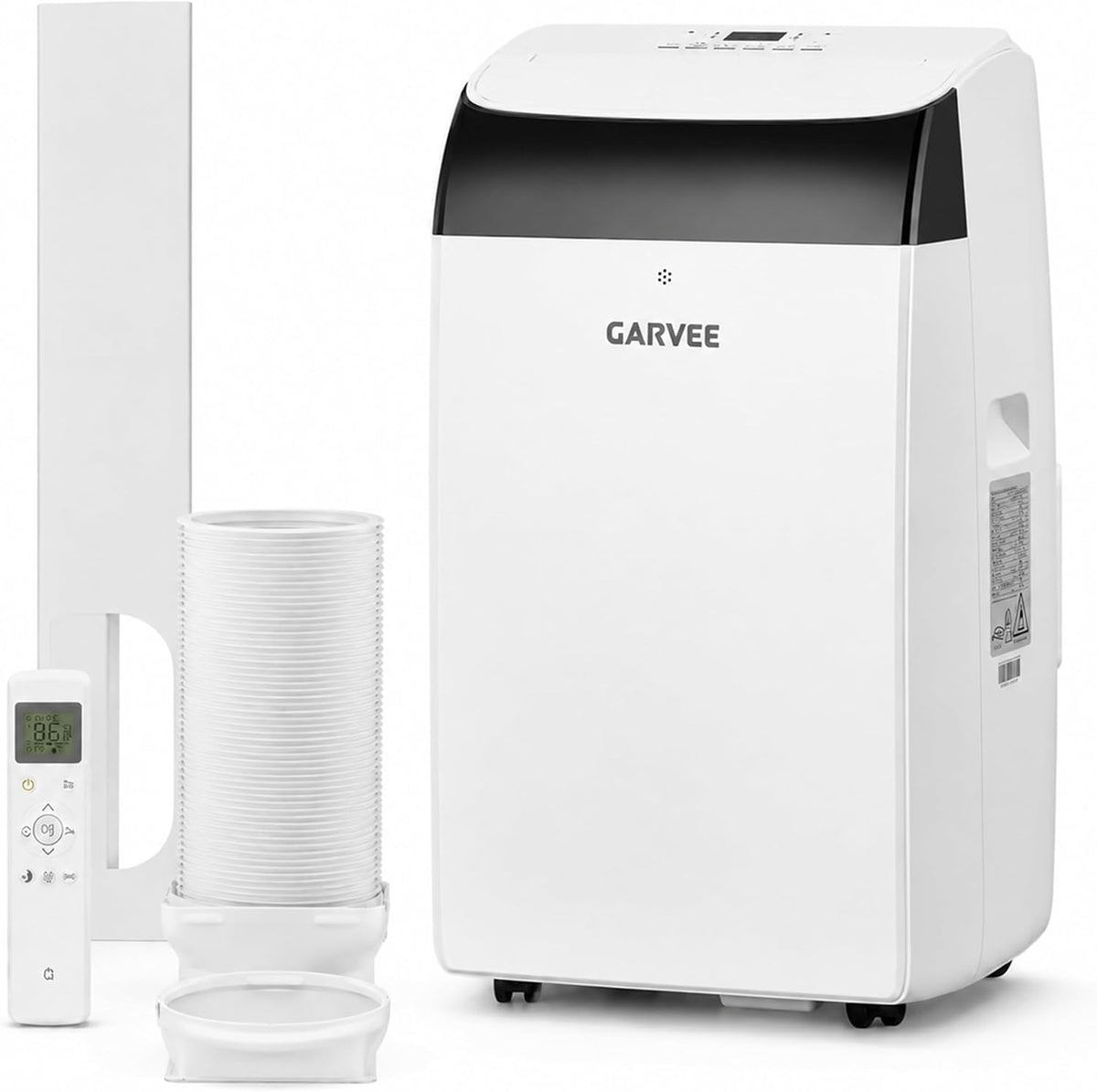 garvee 14000 btu portable ac with black top, main product view