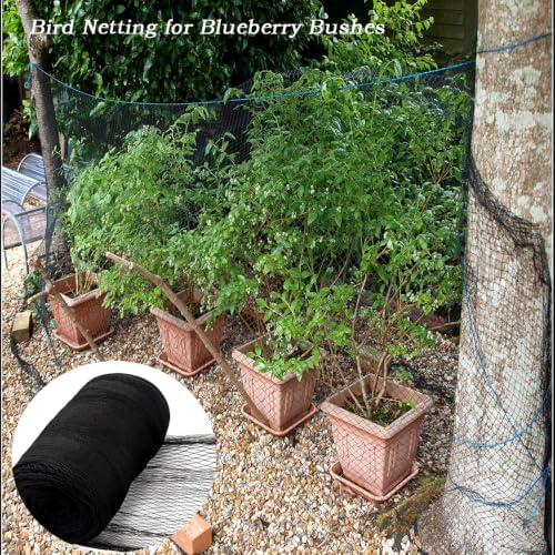 junflying bird netting 7.5x100 ft, 1/2" mesh heavy, package contents