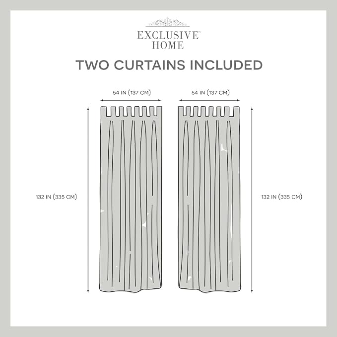 Exclusive Home Cabana Solid Indoor/Outdoor Light Filtering Hook-and-Loop Tab Top Curtain Panel Pair, 54"x144", White