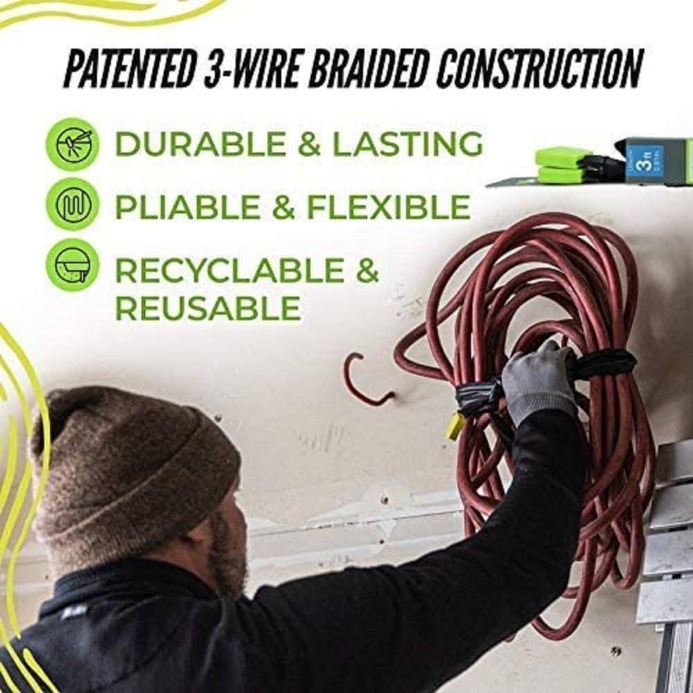 twisted goat industrial twist ties - heavy duty, side view
