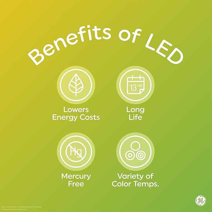 GE LED+ Motion Sensor LED Light Bulbs, 12W, Outdoor Security Lights, Daylight, A21 2 Count (Pack of 4)