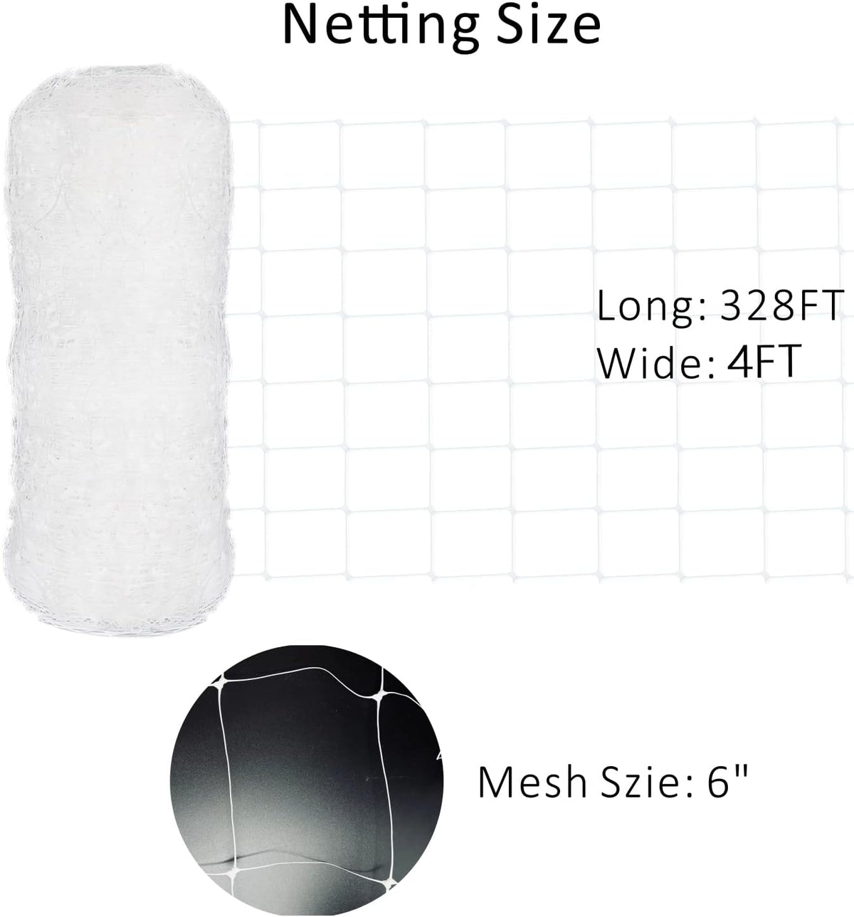toolazy trellis netting 47" x328' white - heavy shown in use