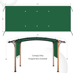 17x6.8 Ft Universal Pergola Replacement Canopy, Outdoor Canopy Shade Cover(Cover Only) (Green)