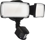 UME 19W LED Flood Light Motion Sensor Outdoor, 2 Adjustable Head, 2000LM, 5000K, IP65 Waterproof, Dusk to Dawn Security Light with Photocell for Exterior,Outside,Garage,House(Black)