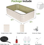 GoCampDriect 4 in 1 Raised Garden Bed - 5x3x1.4ft Galvanized Raised Garden Boxes Outdoor Corrosion Resistant | Variable Shape 6x2x1.4ft Metal Raised Garden Beds for Planting Vegetable, Fruits,Flower