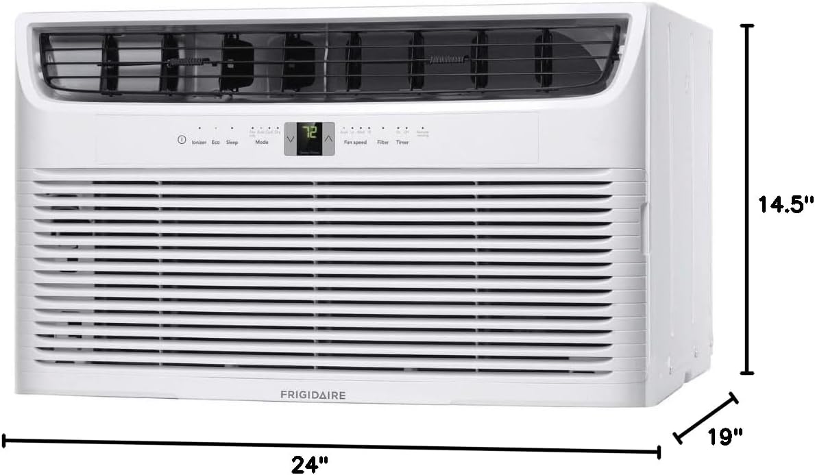 frigidaire 12000 btu cooling built-in room wall air, package contents