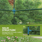 outsunny 8' x 4' x 6' crop cage, side view