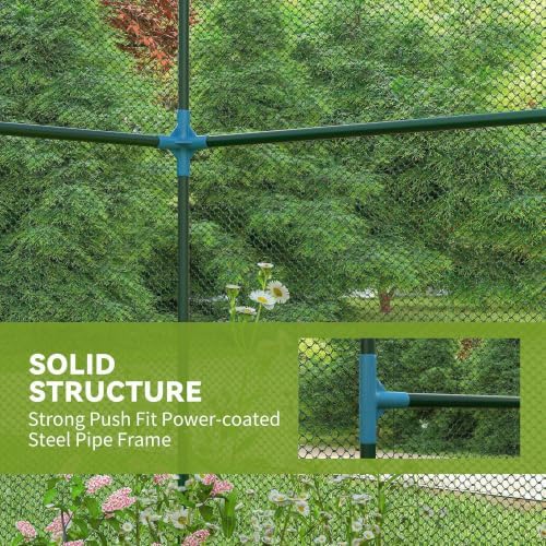 outsunny 8' x 4' x 6' crop cage, side view