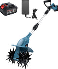21v cordless tiller cultivator with 4.0 ah battery, main product view