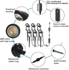 SUNTHIN Outdoor Landscape Lighting with Dusk to Dawn Sensor Controller, 8 Pack