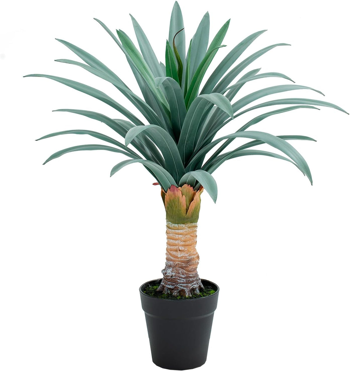 gray leaves artificial agave plant with 36 leaves, main product view