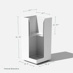 Veradek Block Series Pedestal Planter - Tall Planter for Indoor or Outdoor Front Porch | All-Weather Use with Removable Insert Bucket | Modern Décor for Flowers, Tall Trees, Faux Plants