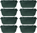 Self-Watering Wall Mounted Planter Set, Indoor and Outdoor Vertical Planter, Stackable Wall Mounted, for Balcony Decoration (Blackish Green 8 Pack)