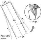 HongWay 500 Pack 4 Inch Landscape Staples, Garden Staples 12 Gauge Galvanized Ground Stakes Lawn Yard Staples SOD U-Shaped Pins for Gardening Irrigation Tubing Landscaping Fabric