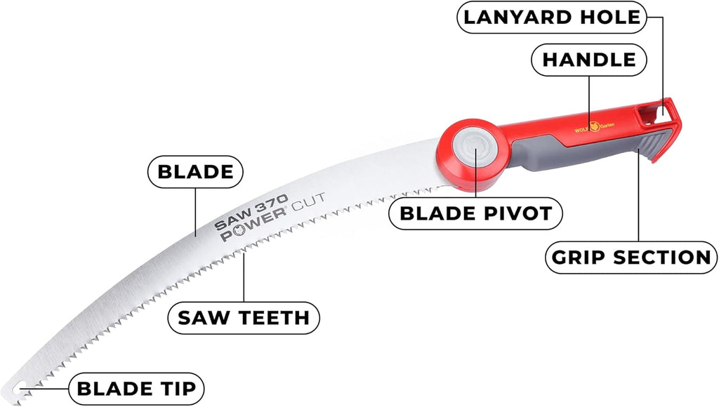 Wolf-Garten PC370MS Multi-Change Power Cut Pruning Saw Tree Care Tool Head, Red, 67x3.2x3 cm