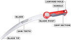 Wolf-Garten PC370MS Multi-Change Power Cut Pruning Saw Tree Care Tool Head, Red, 67x3.2x3 cm