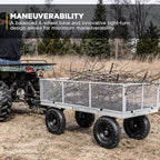 gorilla carts steel utility garden cart, 1000 lb., front angle view
