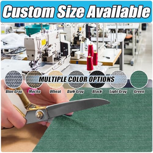 amagenix 90% sun shade cloth with grommets, 10' on a desk or shelf