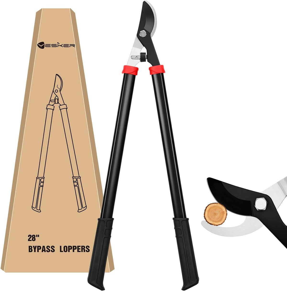 yesker 28" loppers for tree trimming heavy duty, main product view